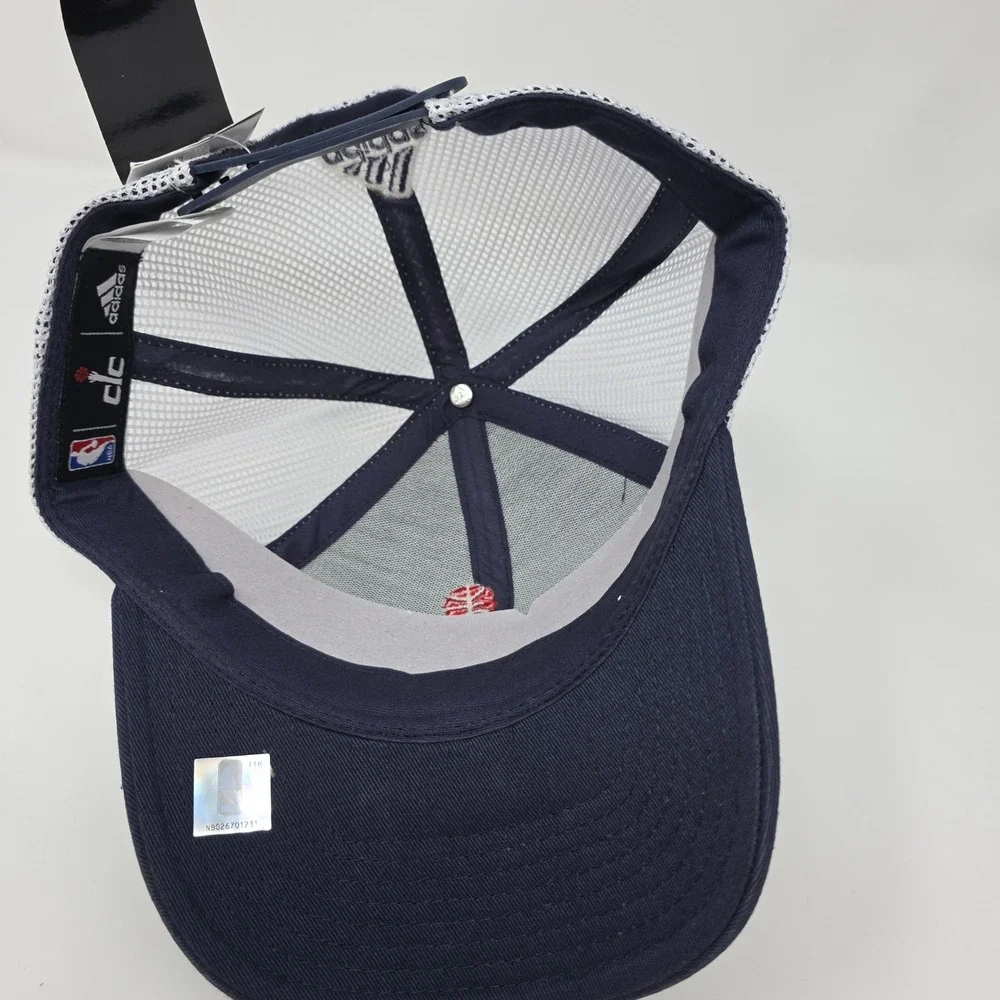 Adidas Washington Wizards Hat OSFM NBA Basketball Trucker Snapback Cotton Navy